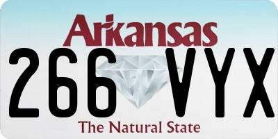 AR license plate 266VYX