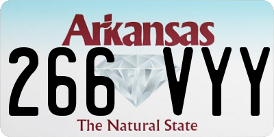 AR license plate 266VYY