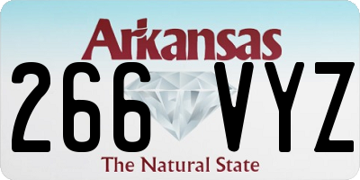 AR license plate 266VYZ