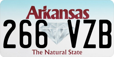AR license plate 266VZB