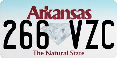 AR license plate 266VZC