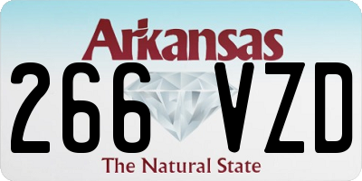 AR license plate 266VZD