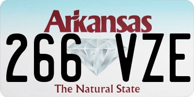 AR license plate 266VZE