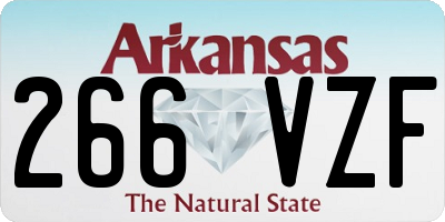 AR license plate 266VZF