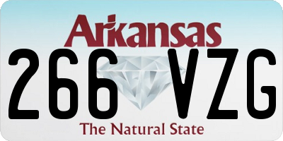 AR license plate 266VZG