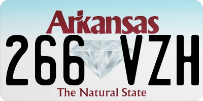 AR license plate 266VZH