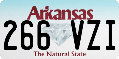 AR license plate 266VZI