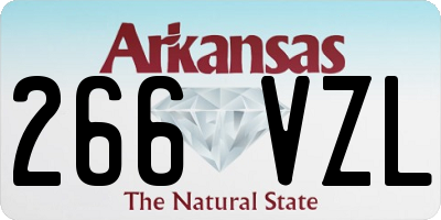 AR license plate 266VZL