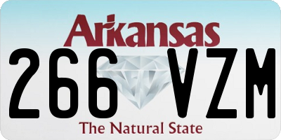 AR license plate 266VZM