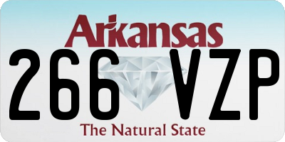 AR license plate 266VZP