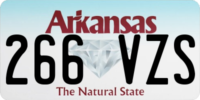 AR license plate 266VZS
