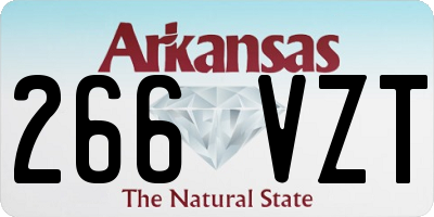 AR license plate 266VZT