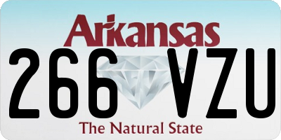 AR license plate 266VZU
