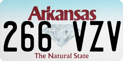 AR license plate 266VZV