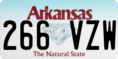 AR license plate 266VZW