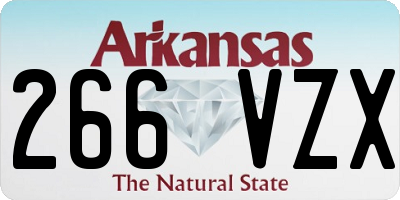 AR license plate 266VZX