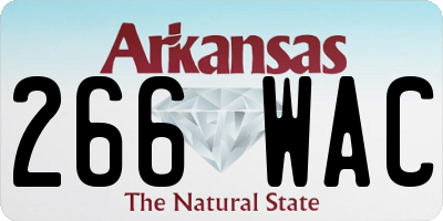 AR license plate 266WAC