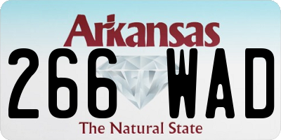 AR license plate 266WAD