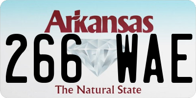 AR license plate 266WAE