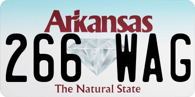 AR license plate 266WAG