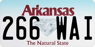 AR license plate 266WAI