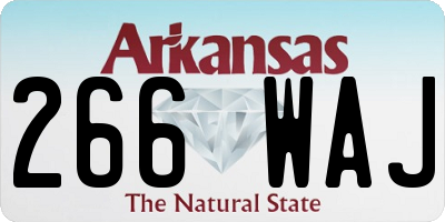 AR license plate 266WAJ