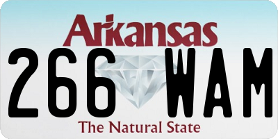 AR license plate 266WAM