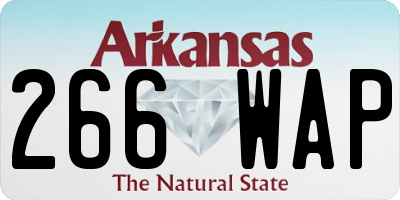 AR license plate 266WAP