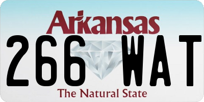 AR license plate 266WAT