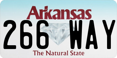 AR license plate 266WAY