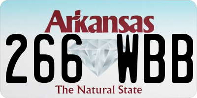 AR license plate 266WBB