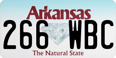 AR license plate 266WBC