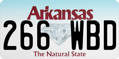 AR license plate 266WBD