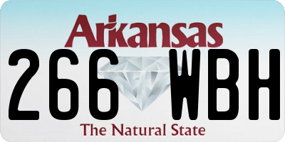 AR license plate 266WBH