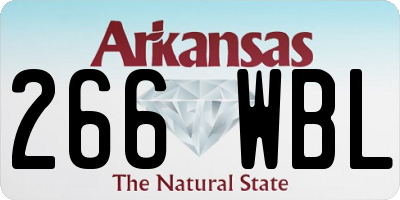 AR license plate 266WBL