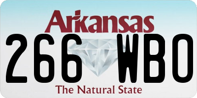 AR license plate 266WBO