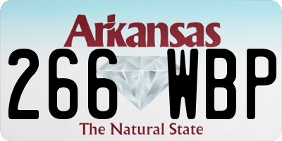 AR license plate 266WBP