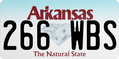 AR license plate 266WBS