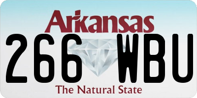 AR license plate 266WBU