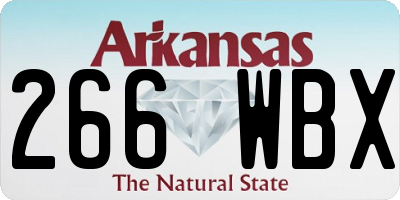 AR license plate 266WBX