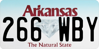 AR license plate 266WBY