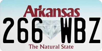 AR license plate 266WBZ