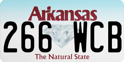 AR license plate 266WCB