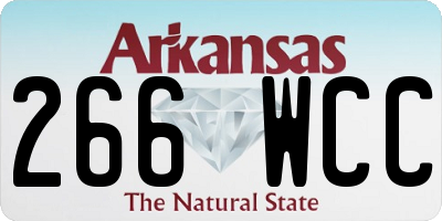 AR license plate 266WCC