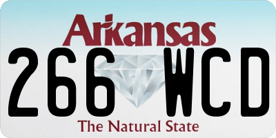 AR license plate 266WCD