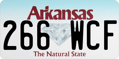 AR license plate 266WCF