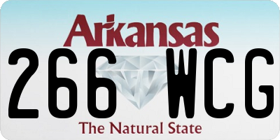 AR license plate 266WCG