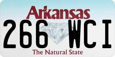 AR license plate 266WCI