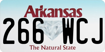 AR license plate 266WCJ