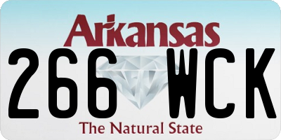 AR license plate 266WCK